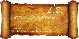 László Dávid névjegykártya